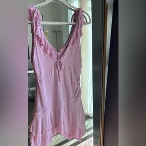Pink mini dress